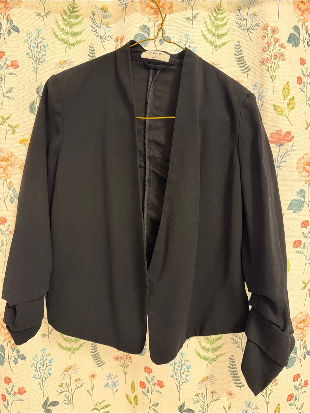 Babaton Black Open-Front Blazer Jacket